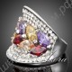 Кольцо Multicolour Water Drop Cubic Zirconia Ring Platinum Plated SWA ELEMENTS Austrian Crystal Multicolour